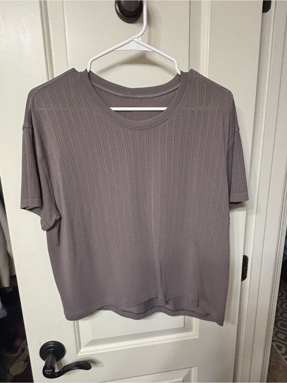 lululemon athletica Perforated Short Sleeve Tee in Taupe